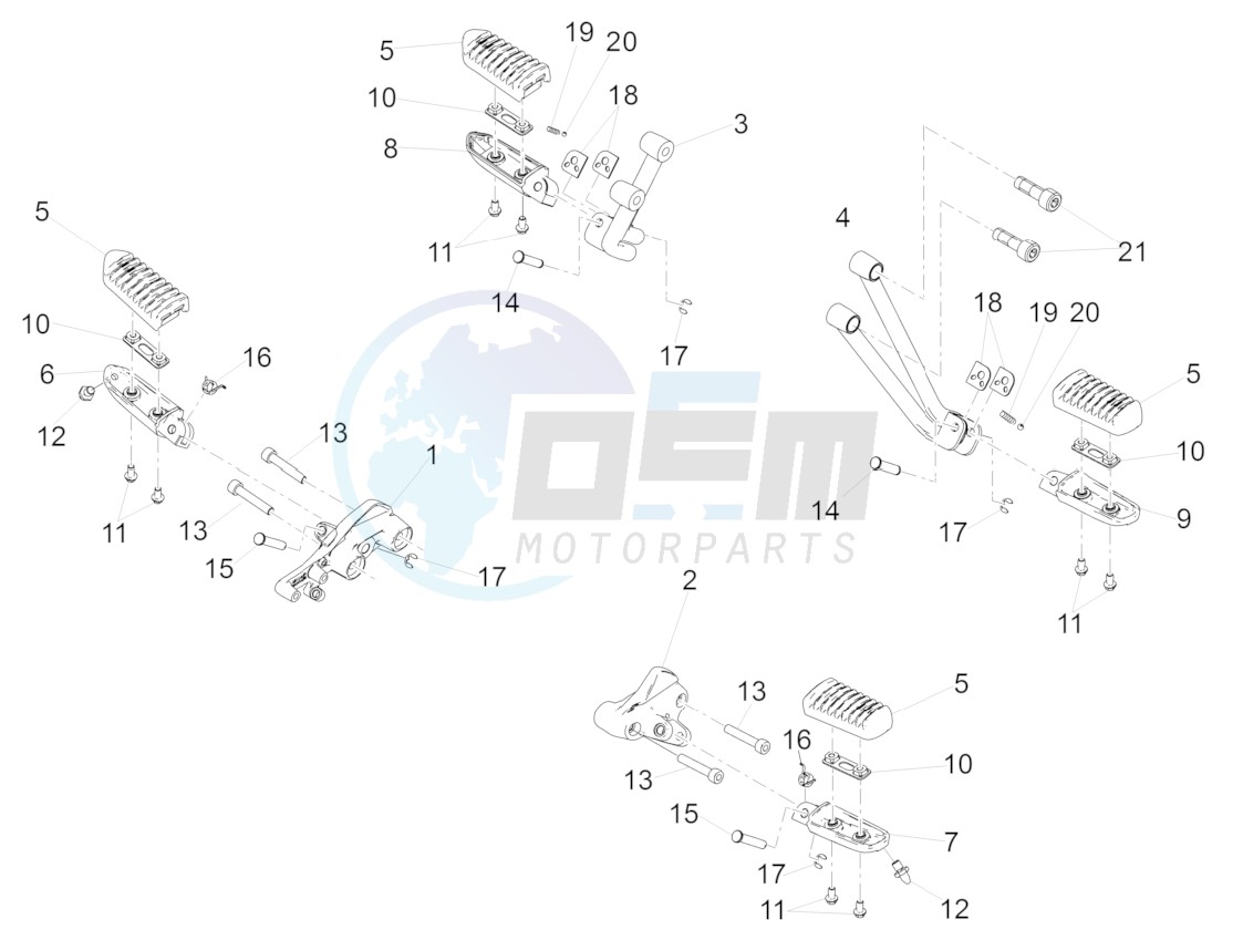 Foot rests blueprint