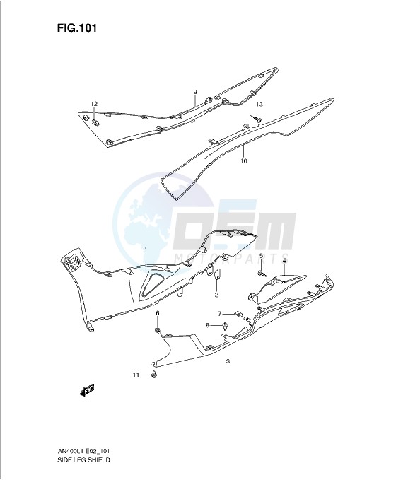 SIDE LEG SHIELD (AN400L1 E2) blueprint