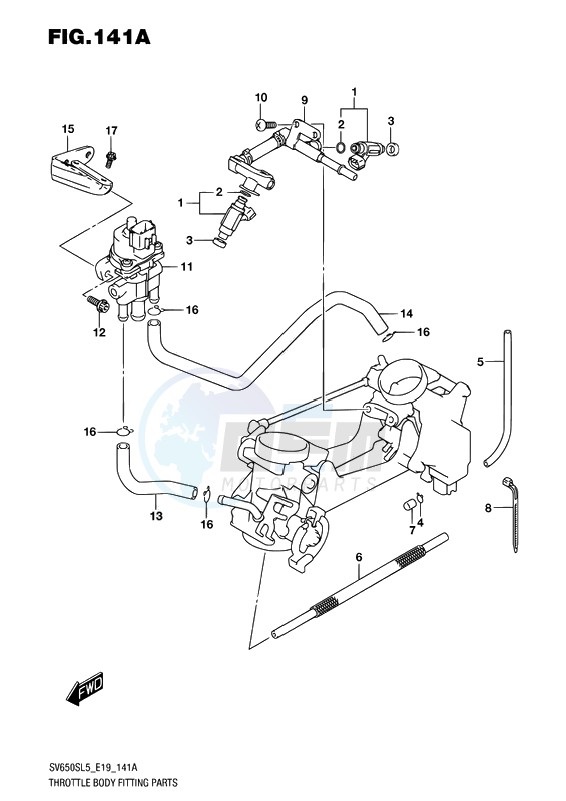 THROTTLE BODY FITTING PARTS image