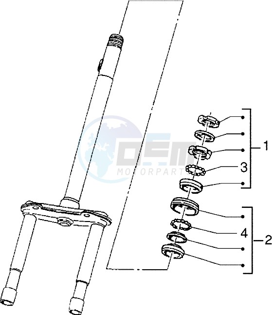 Steering bearing ball tracks image