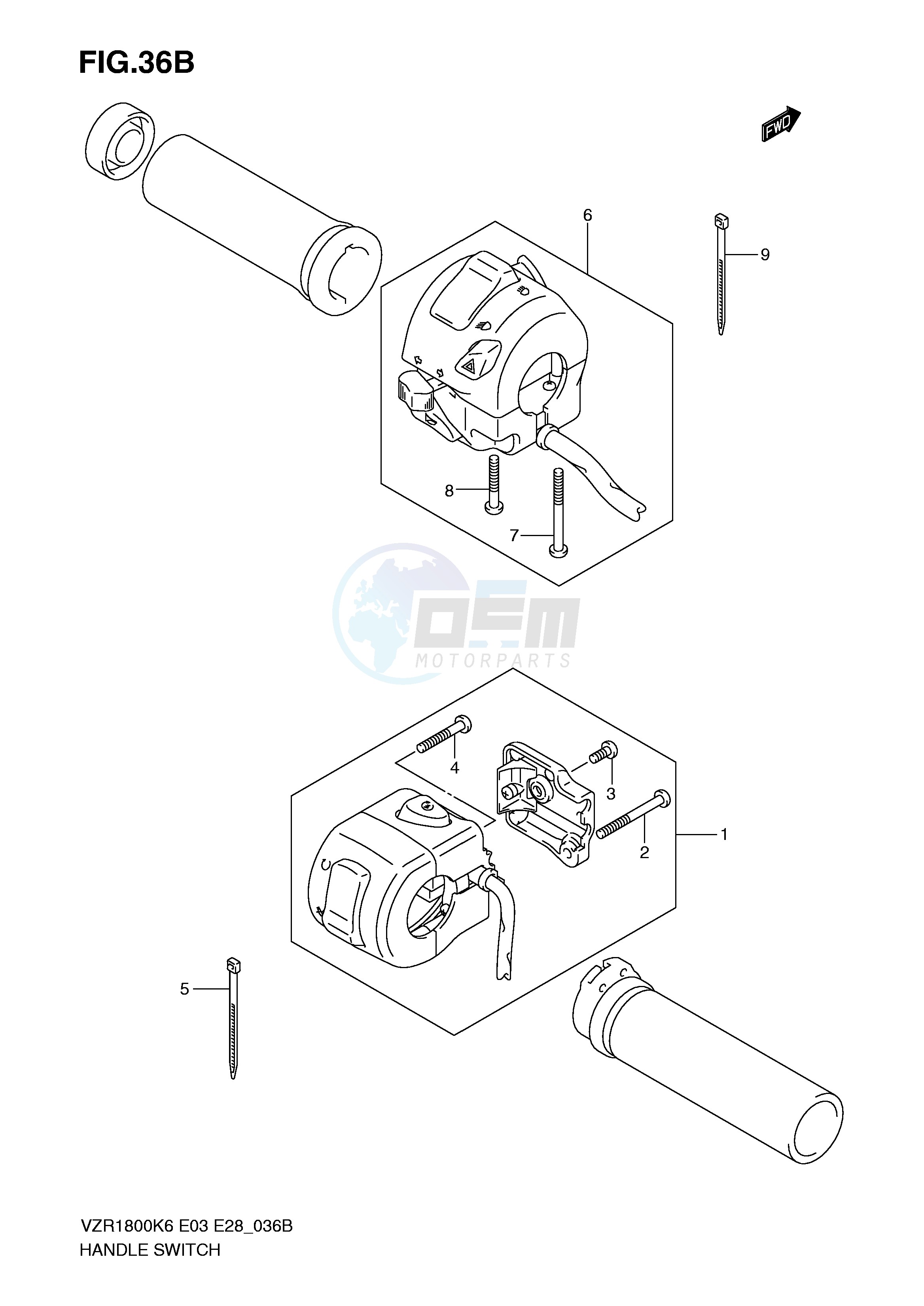 HANDLE SWITCH (VZR1800ZK9 ZL0) image