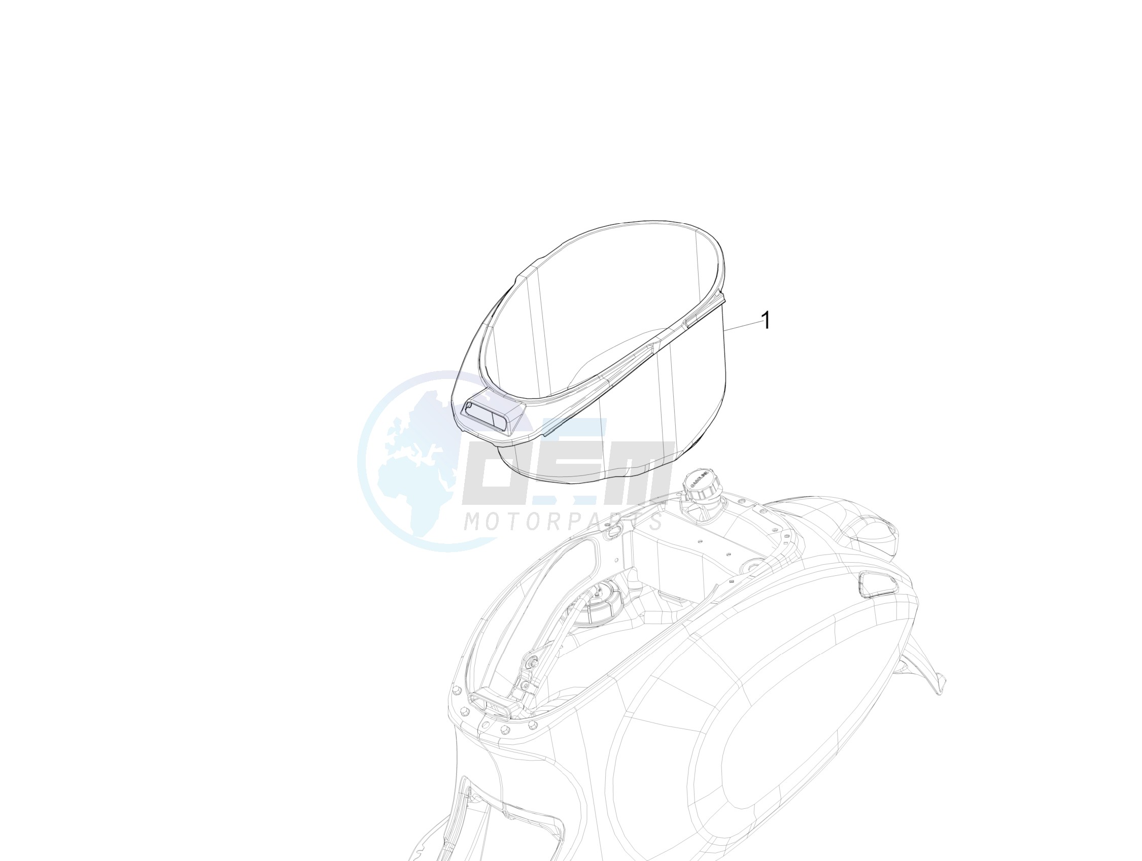 Helmet huosing - Undersaddle blueprint