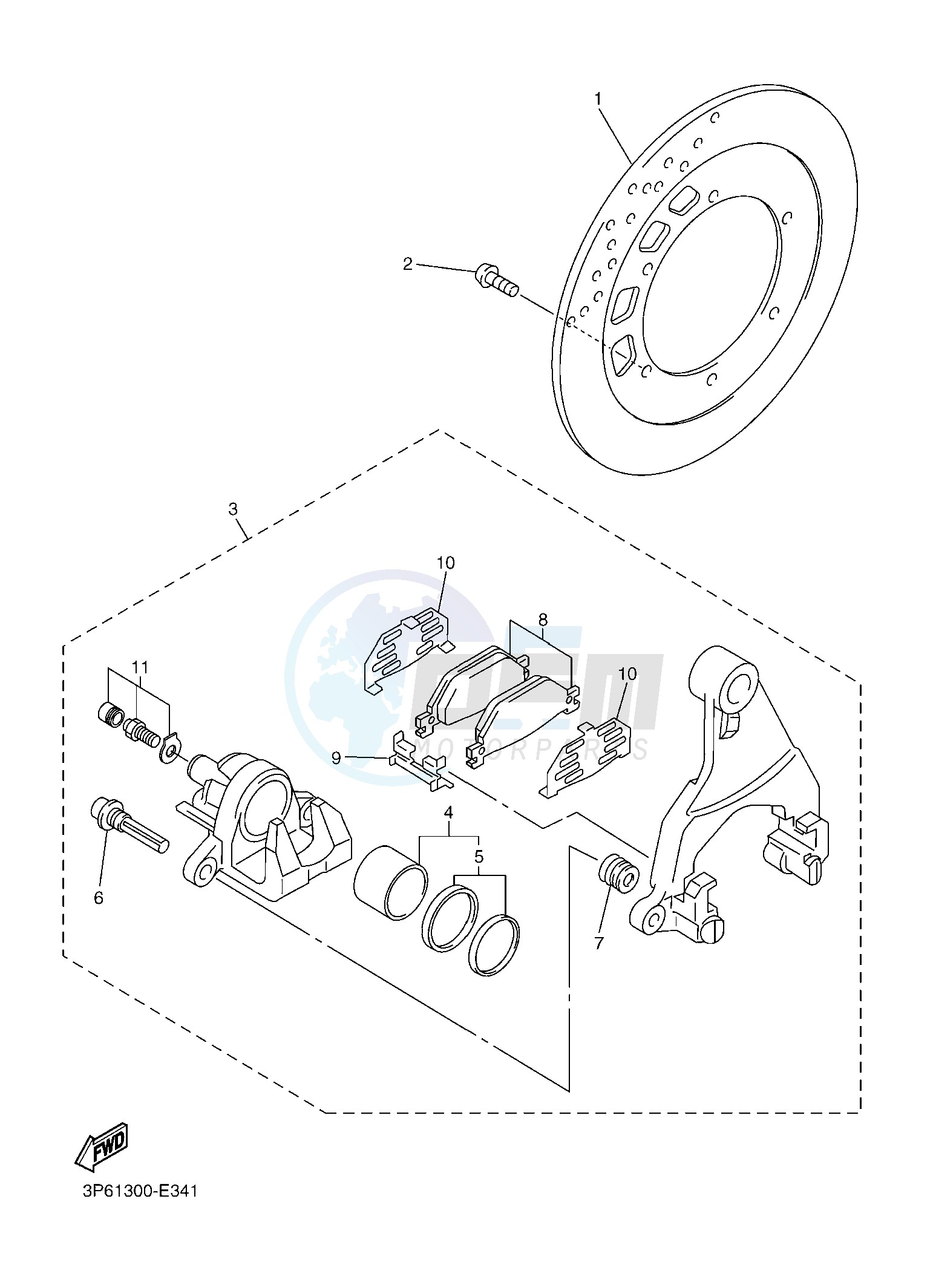 REAR BRAKE CALIPER image