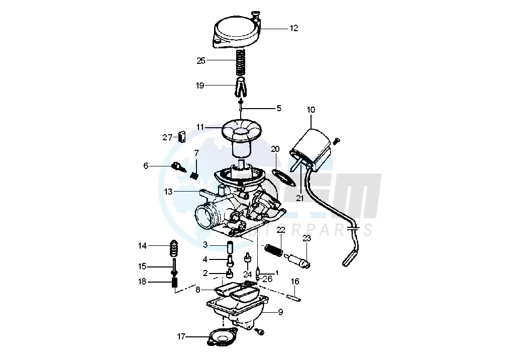 Carburetor  Spares blueprint
