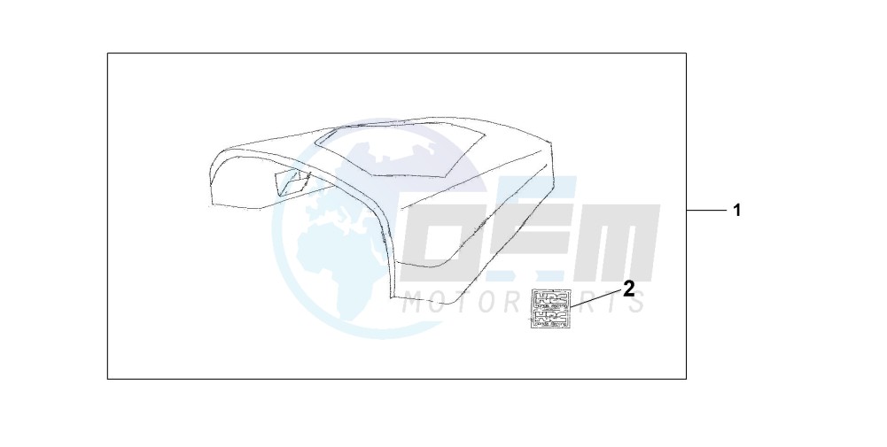 REAR SEAT COWL - WHITE blueprint