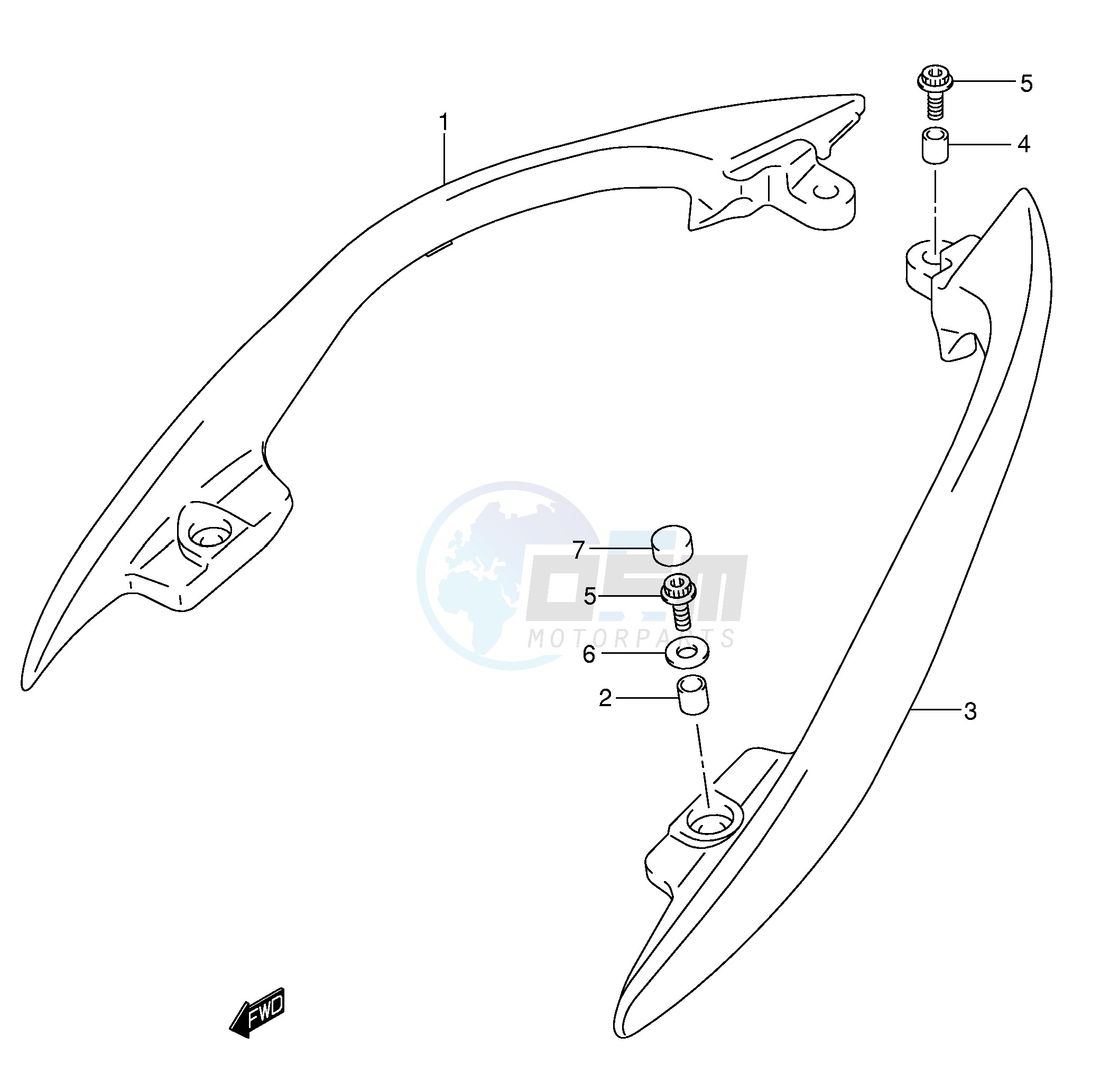 PILLION RIDER HANDLE (SIDE)(MODEL K3) image