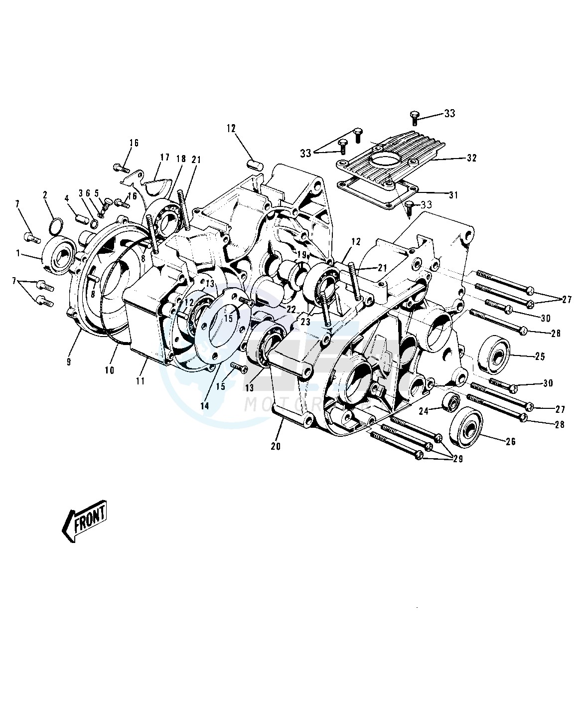 CRANKCASE -- 72-73 G5-A- - image