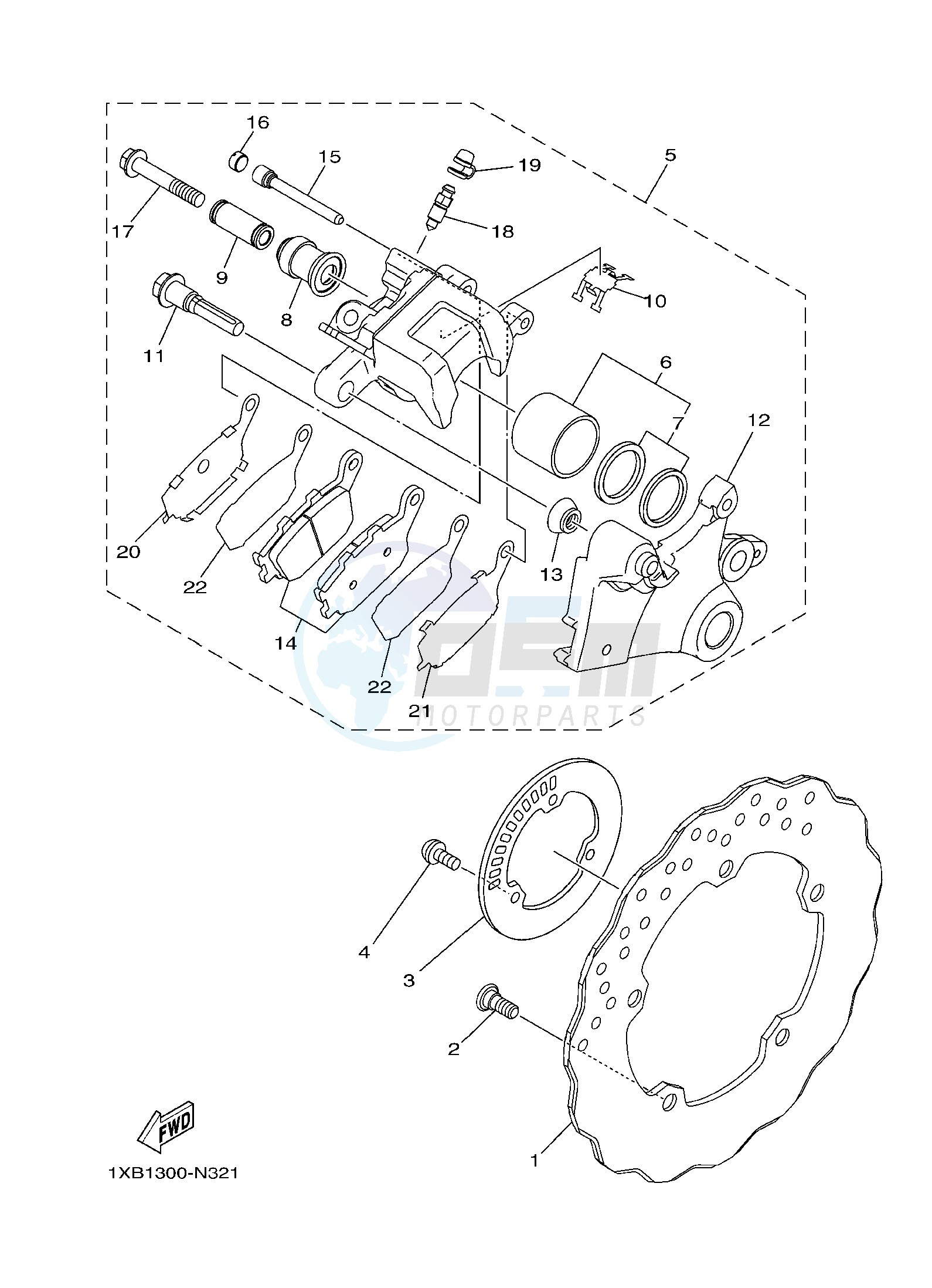 REAR BRAKE CALIPER image