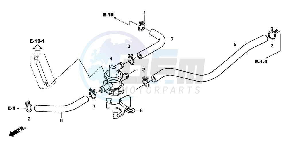 AIR INJECTION CONTROL VALVE (XL125V1/2/3/4/5/6) image