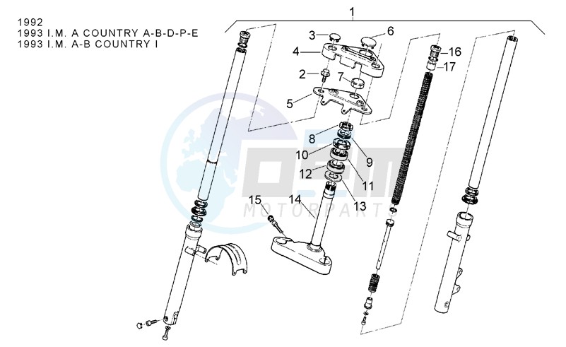 Front fork 92-93 - Stem blueprint