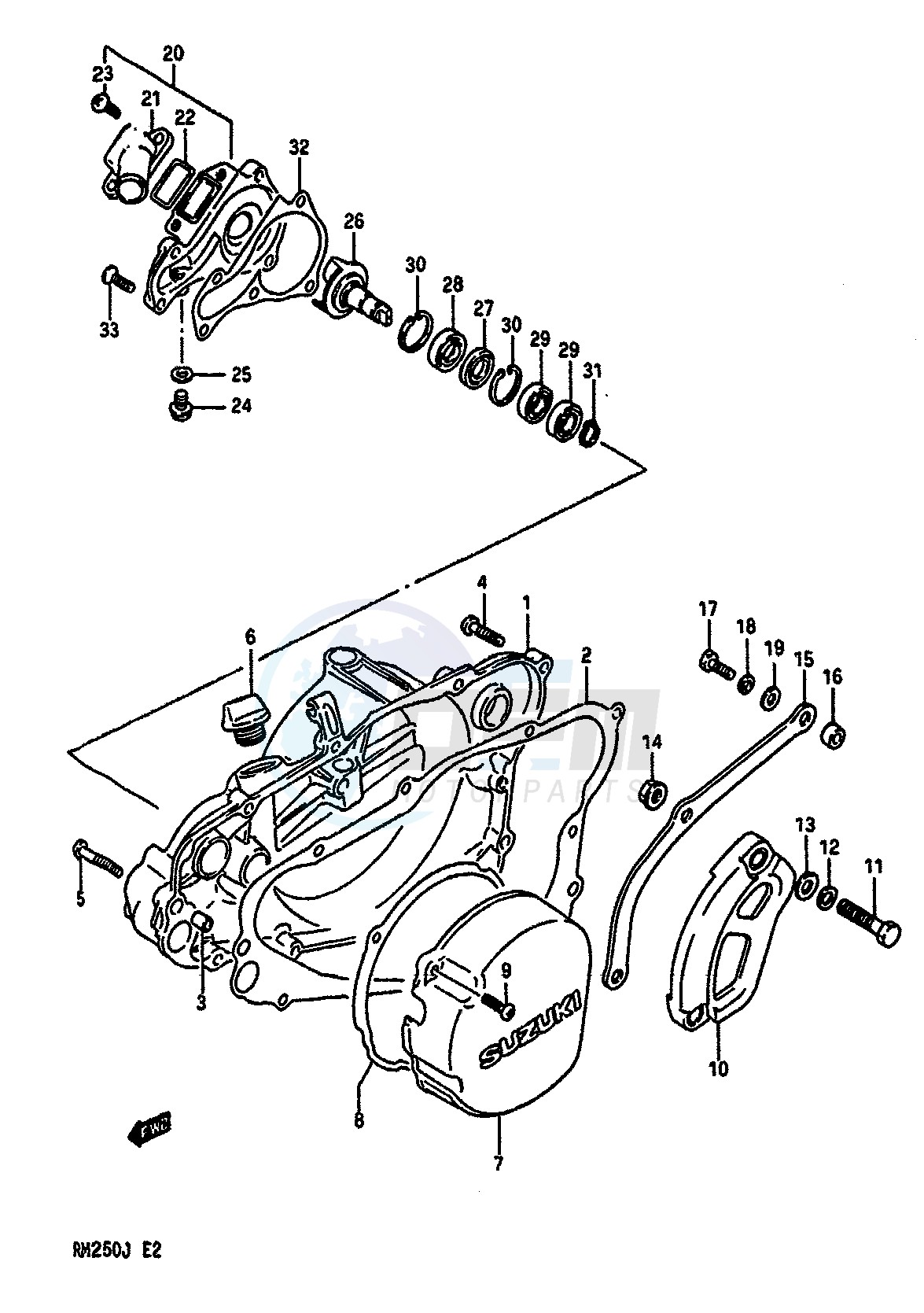 CRANKCASE COVER-WATER PUMP image