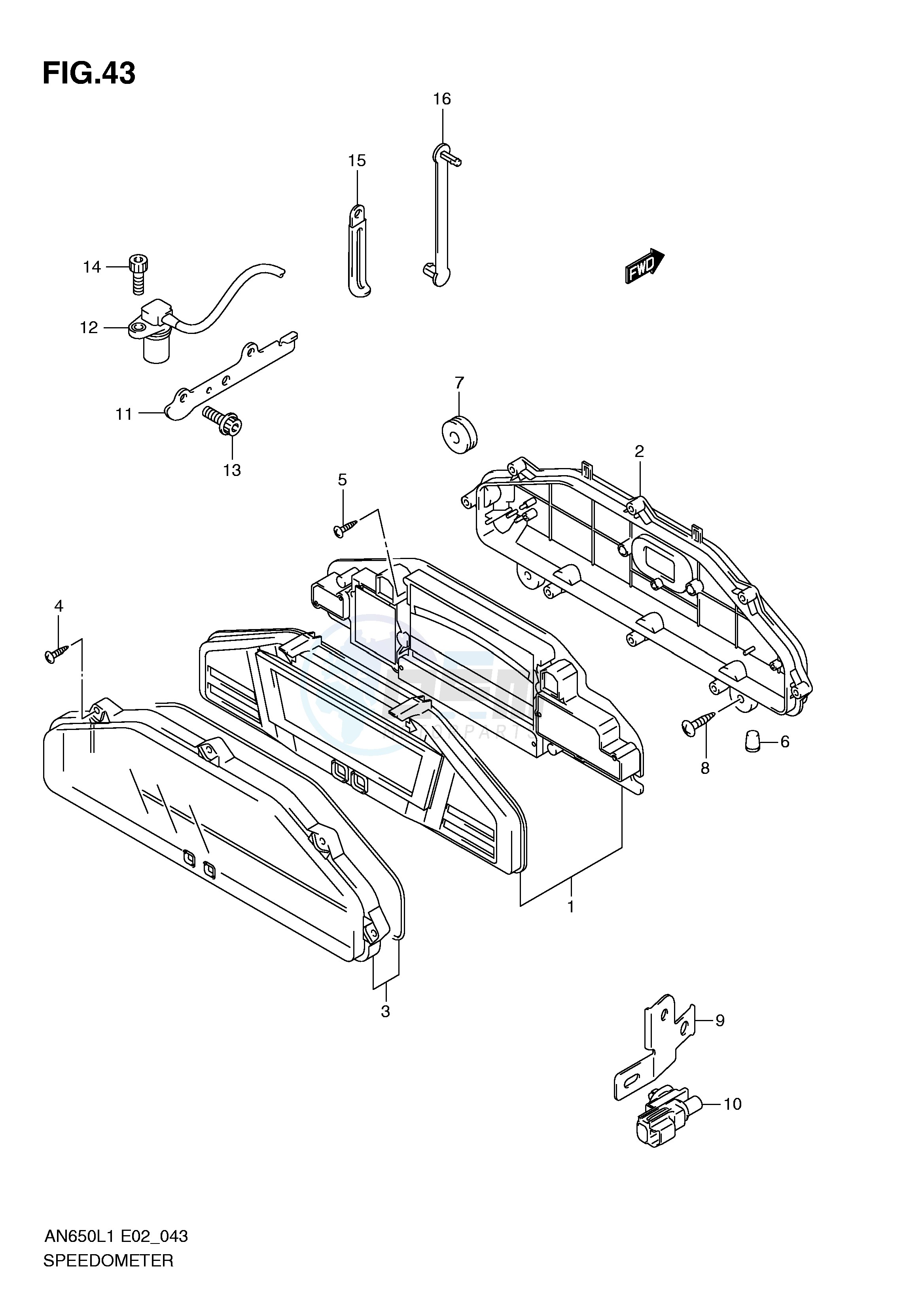SPEEDOMETER (AN650AL1 E19) image