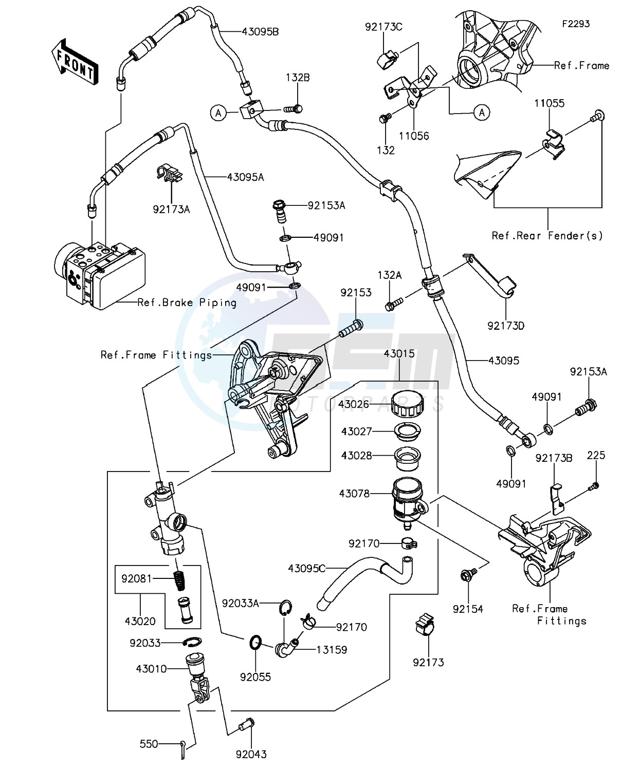 Rear Master Cylinder blueprint