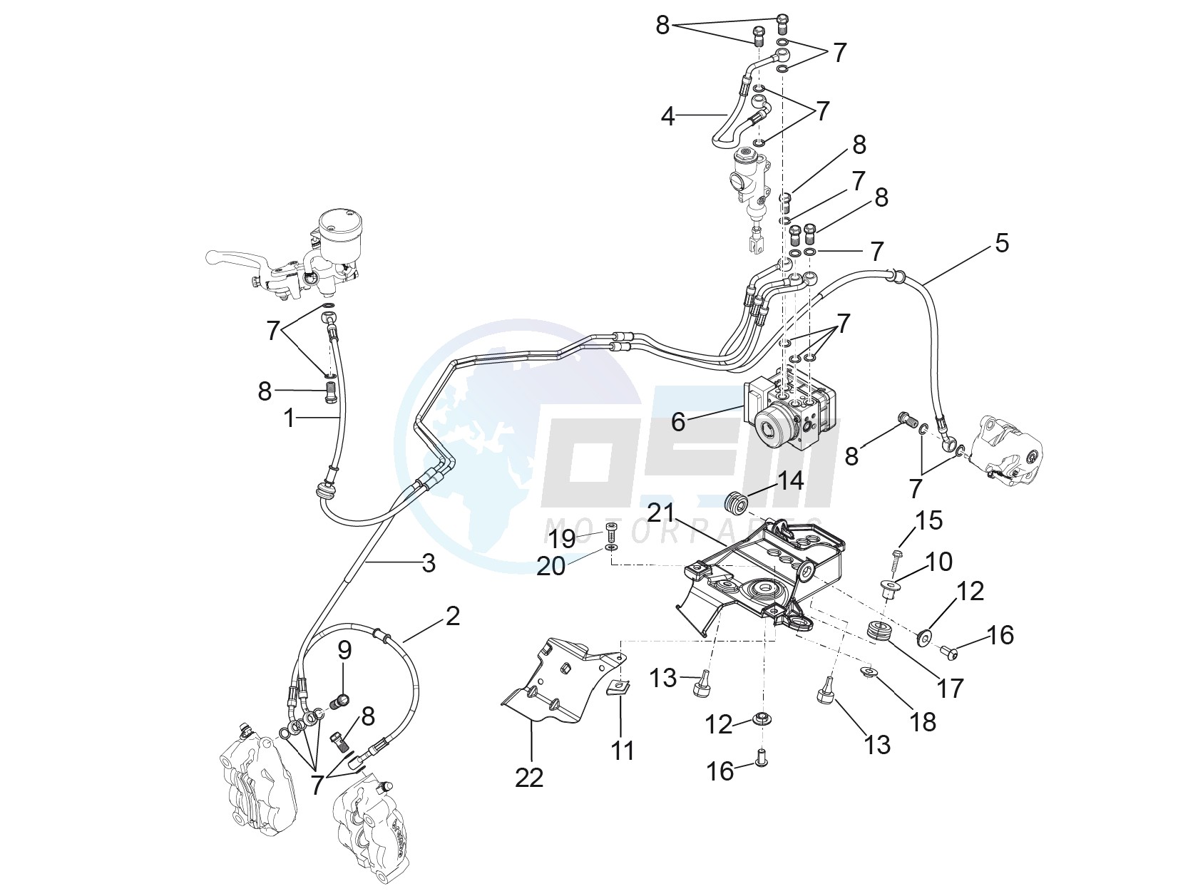 ABS brake system blueprint
