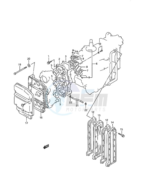 Inlet Case (1989 to 1994) blueprint