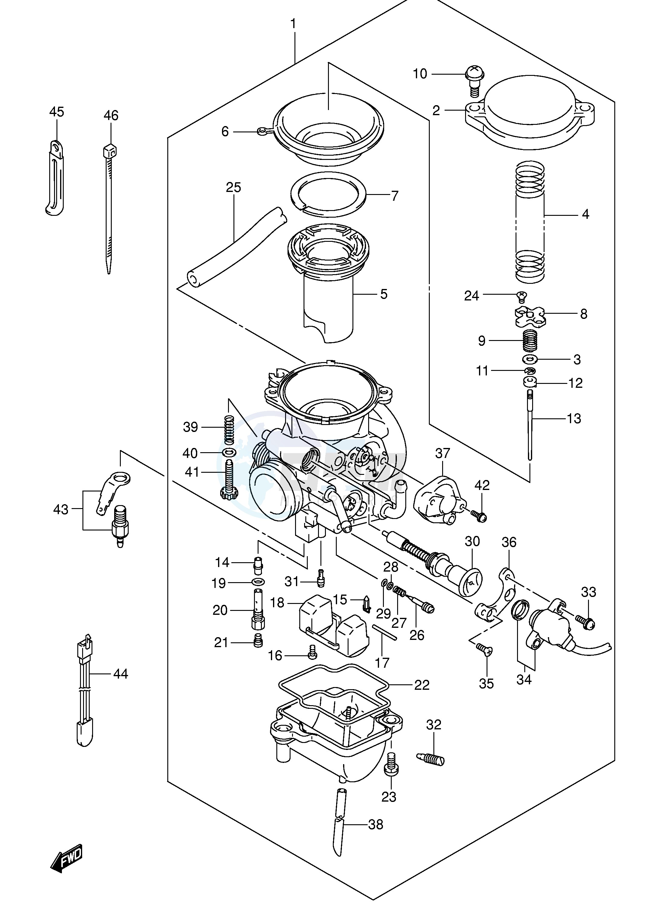 CARBURETOR (MODEL K3 K4 K5 K6) blueprint
