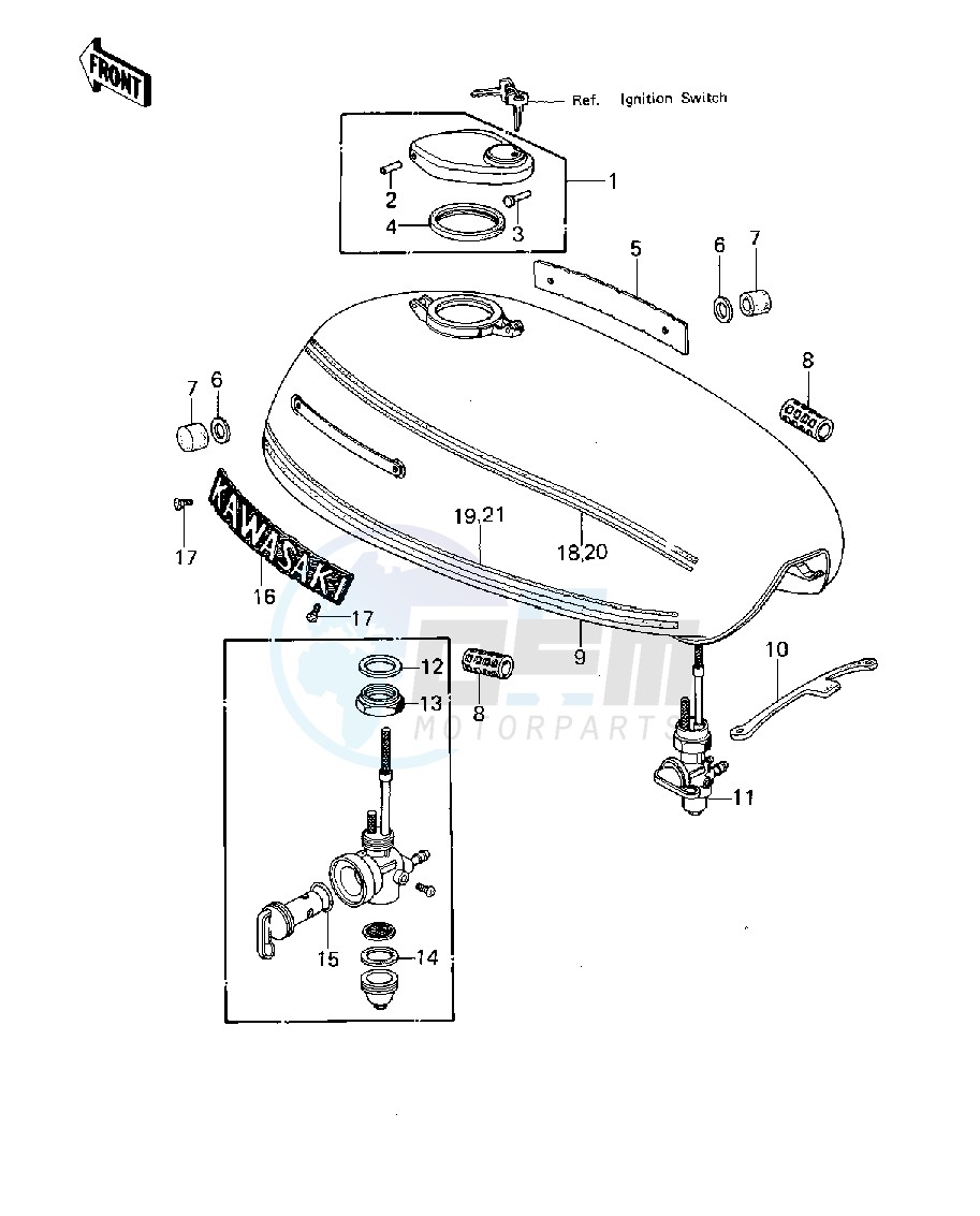 FUEL TANK -- KZ1000-A1- - blueprint