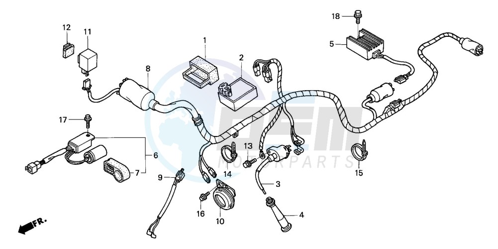 WIRE HARNESS/IGNITION COI L blueprint