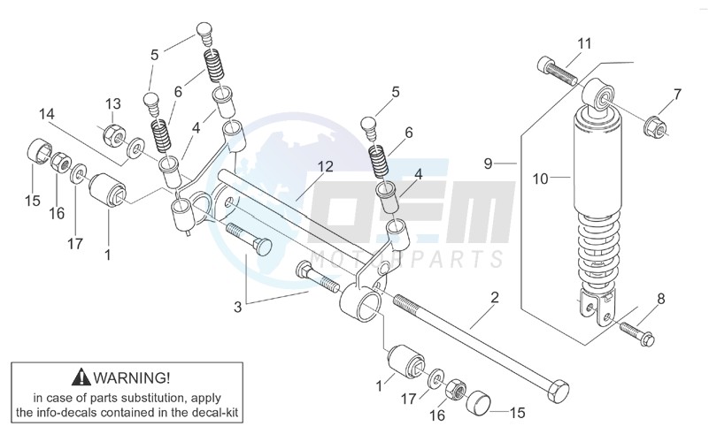 R.shock absorber-connect. Rod image