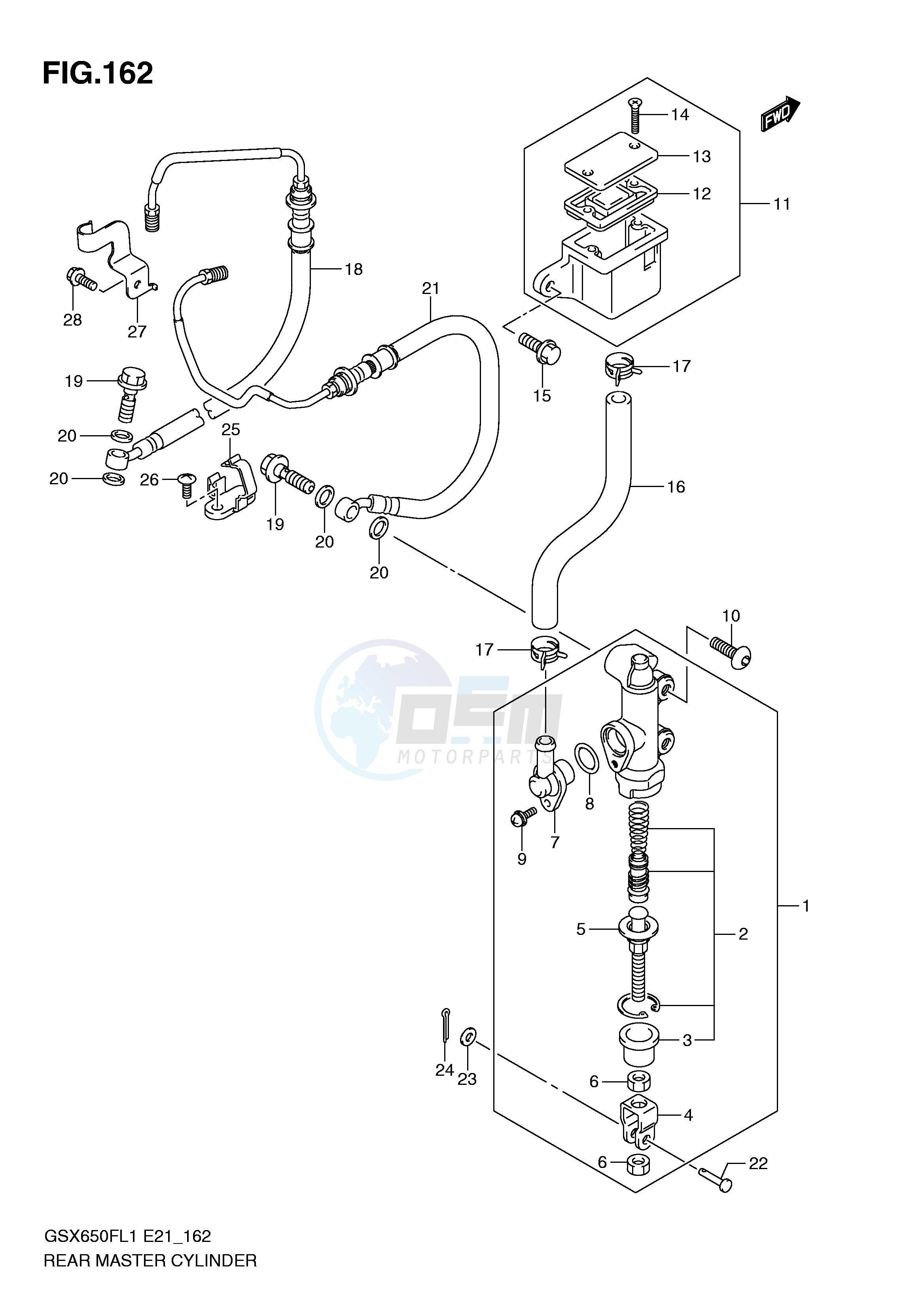 REAR MASTER CYLINDER (GSX650FAL1 E21) image