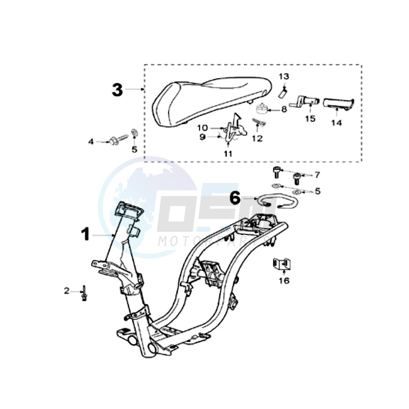 FRAME AND SADDLE image