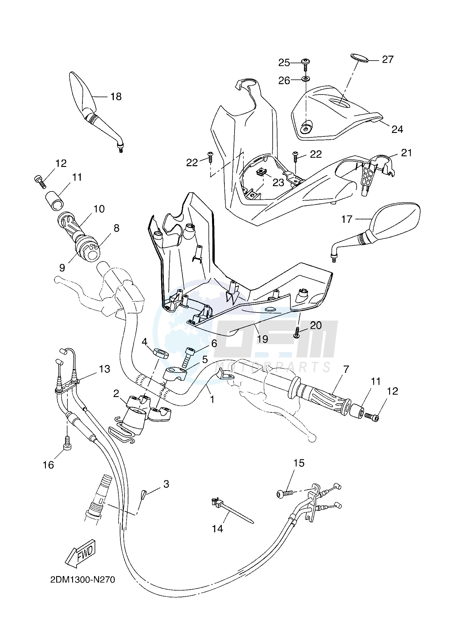 STEERING HANDLE & CABLE image