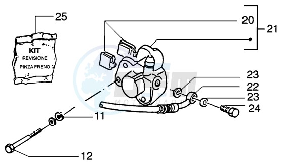 Front brake caliper blueprint