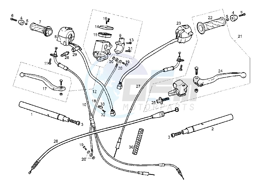 HANDLEBAR-DRIVE CONTROLS blueprint