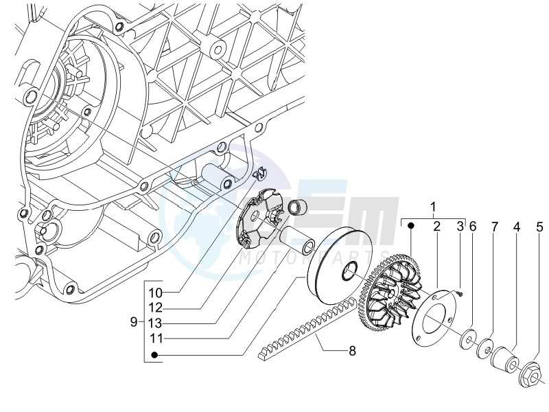 Driving pulley blueprint