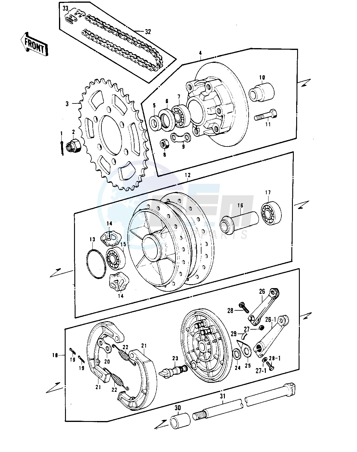 REAR HUB_BRAKE_CHAIN -- 74-75 S3_S3-A- - image