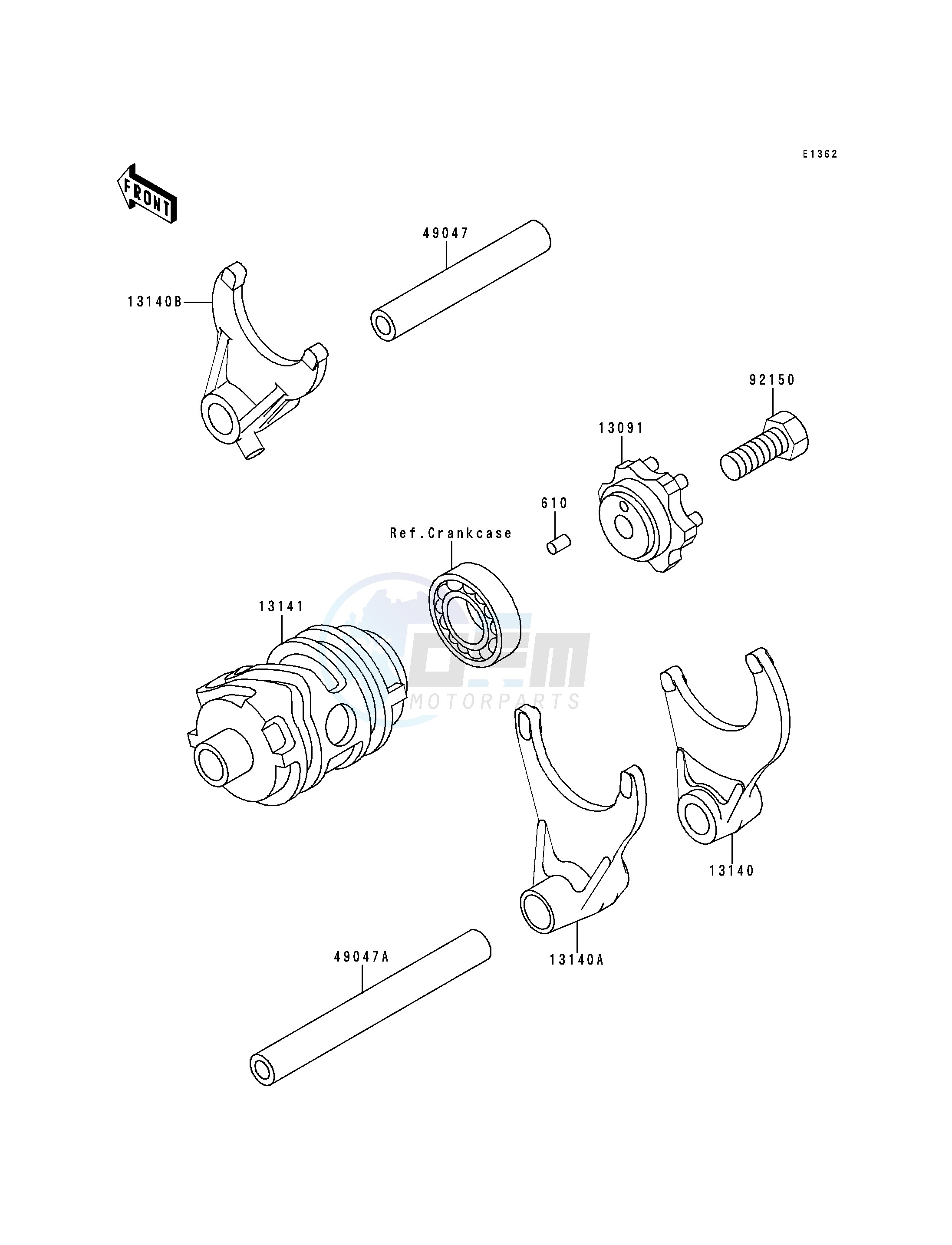 GEAR CHANGE DRUM_SHIFT FORK-- S- - image