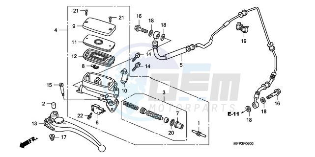 CLUTCH MASTER CYLINDER blueprint