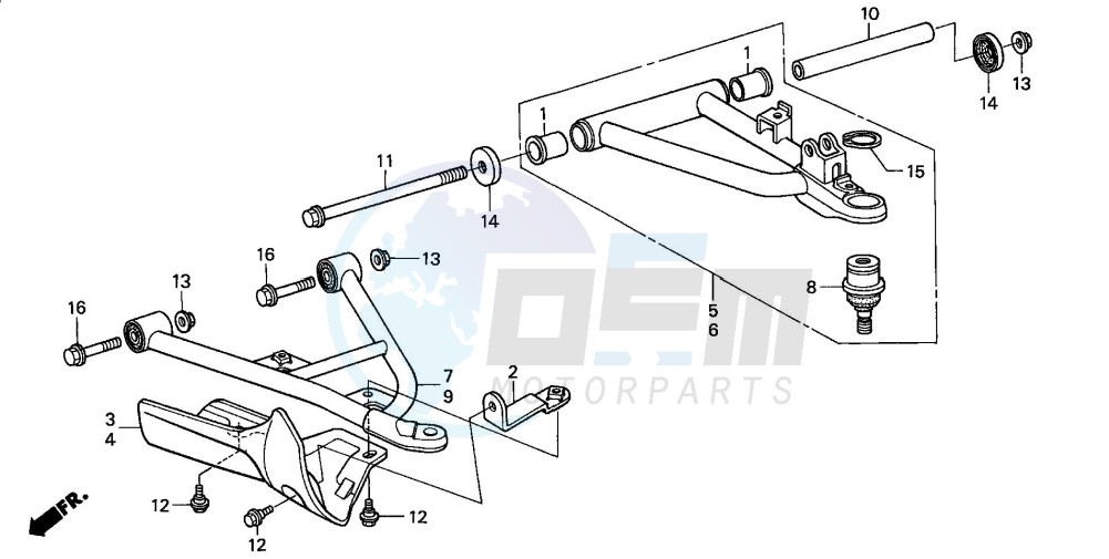 FRONT ARM (TRX500FA1/2/3/4) blueprint