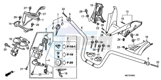 HANDLE PIPE/HANDLE COVER (FJS400D9/FJS400A) blueprint