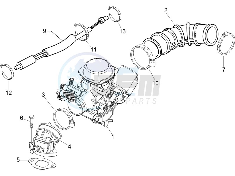 Carburettor assembly - Union pipe image