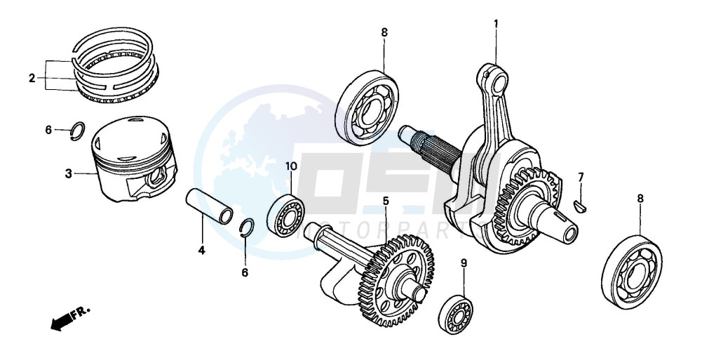 CRANKSHAFT/PISTON blueprint