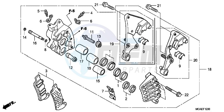 RIGHT FRONT BRAKE CALIPER (ABS) image