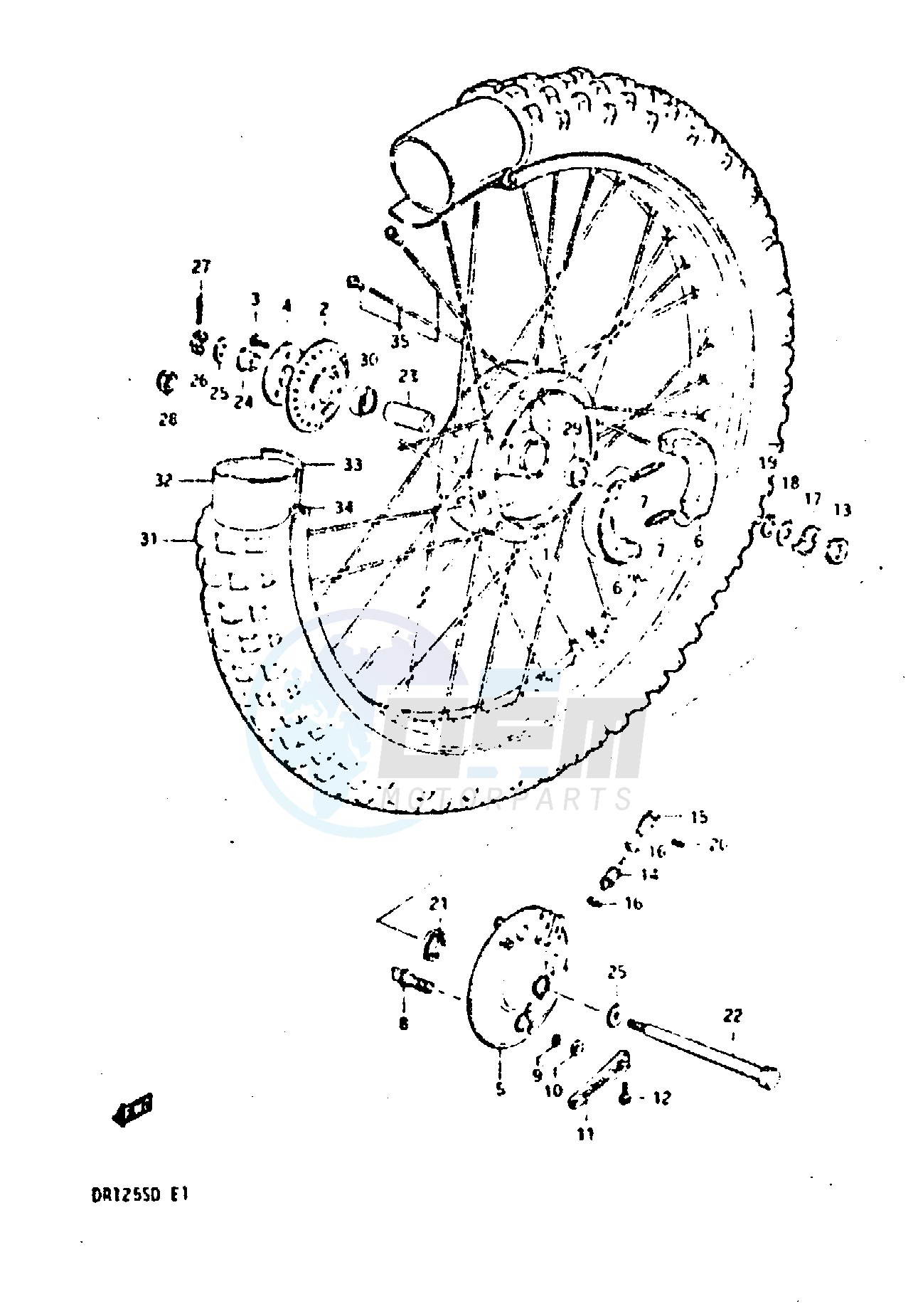 FRONT WHEEL blueprint