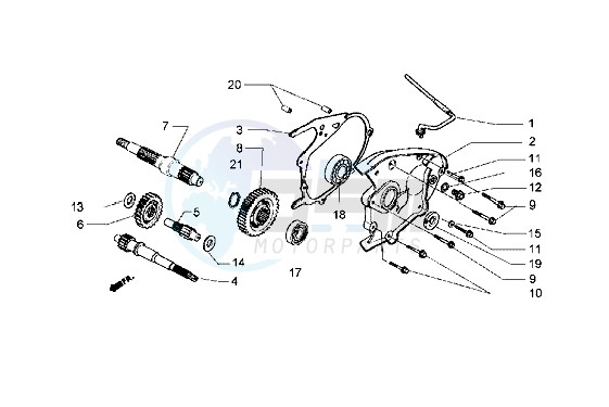 Rear wheel shaft blueprint