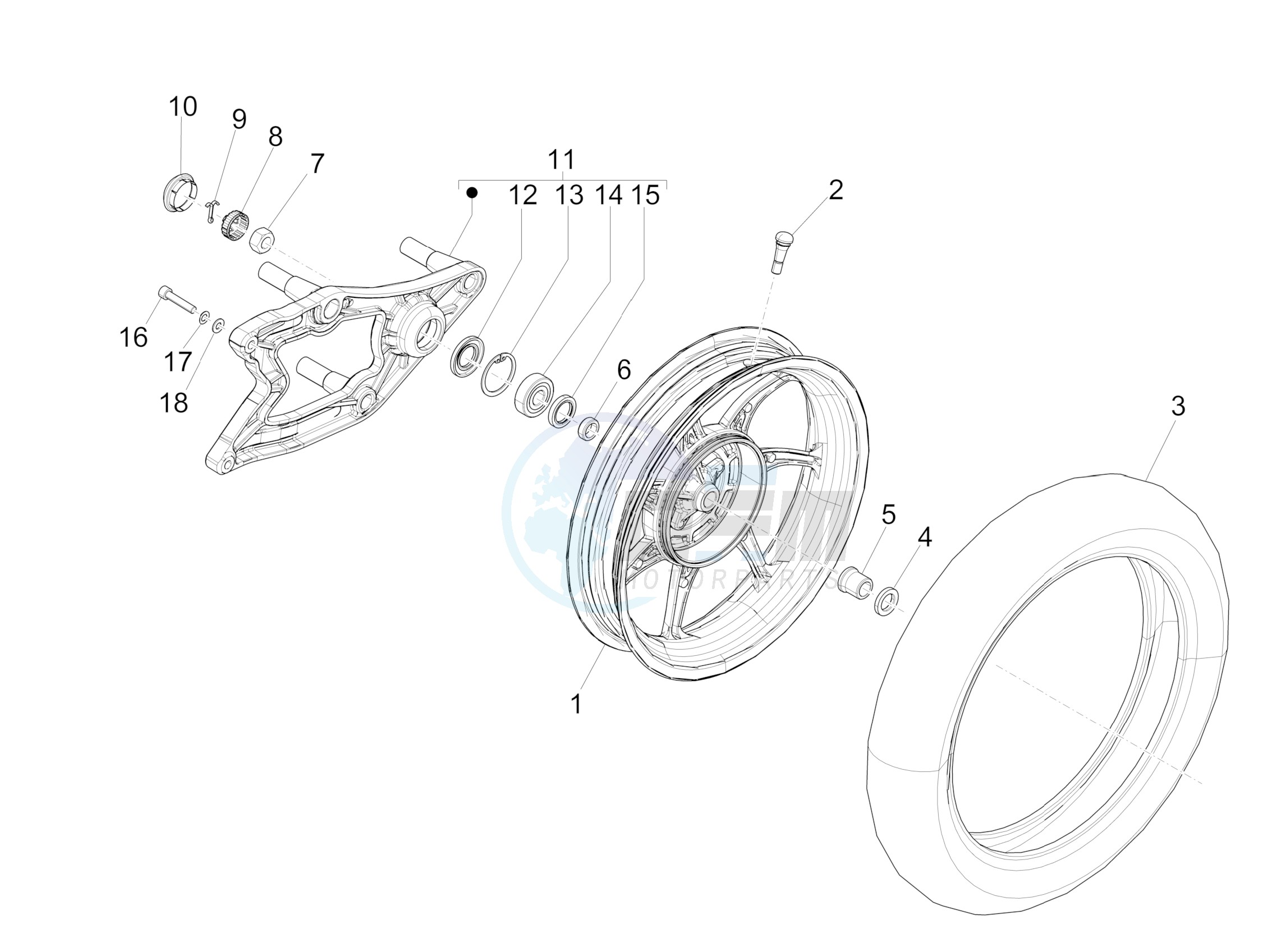 Rear wheel image