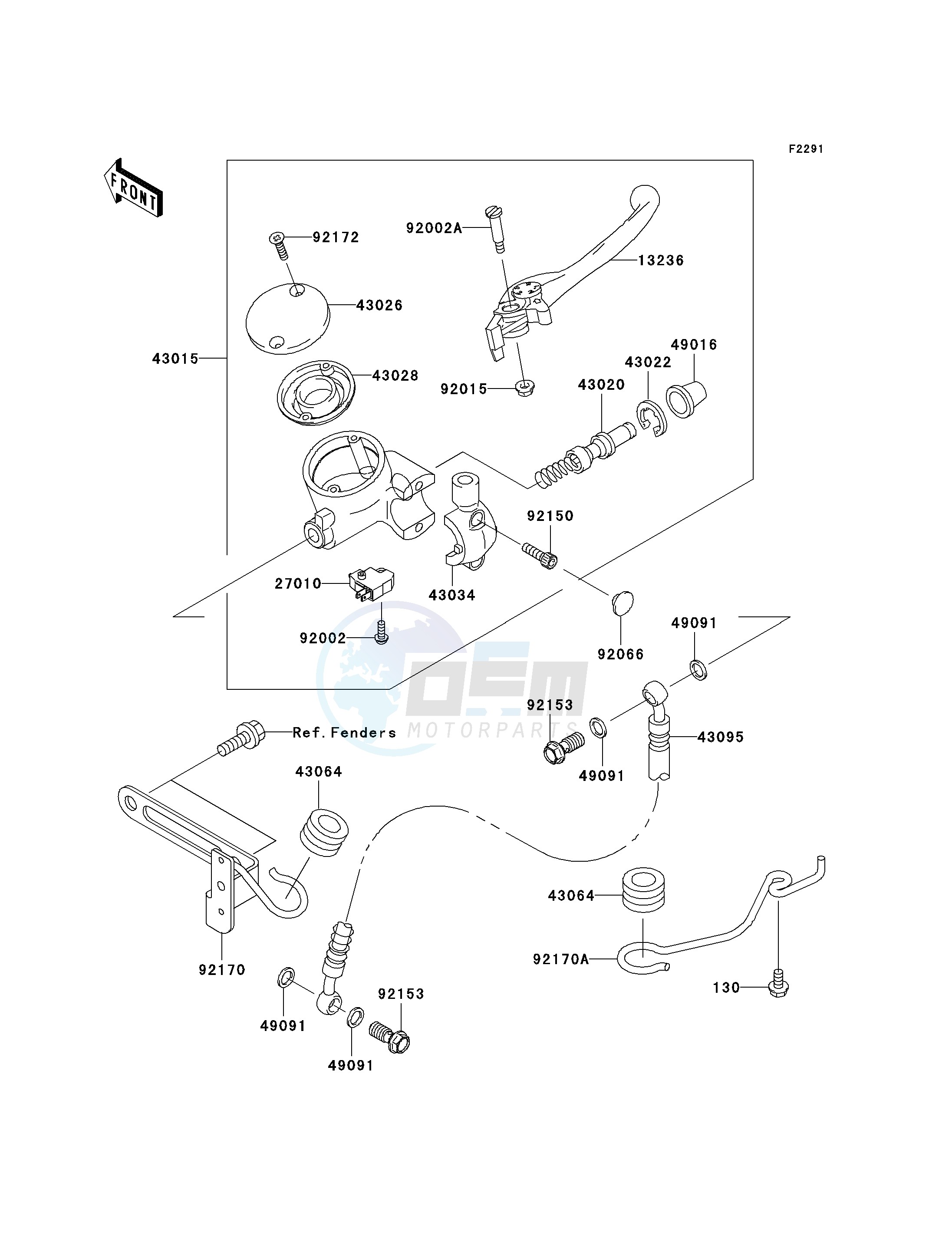 FRONT MASTER CYLINDER blueprint