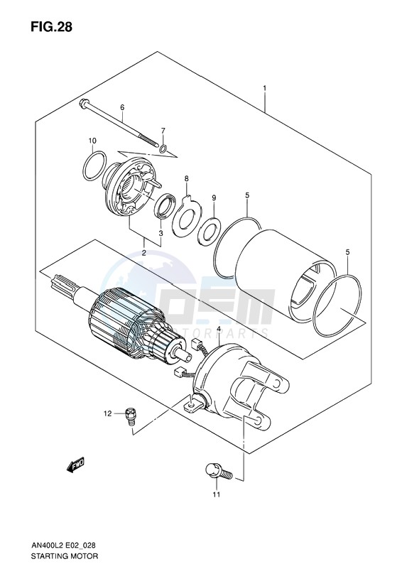 STARTING MOTOR image