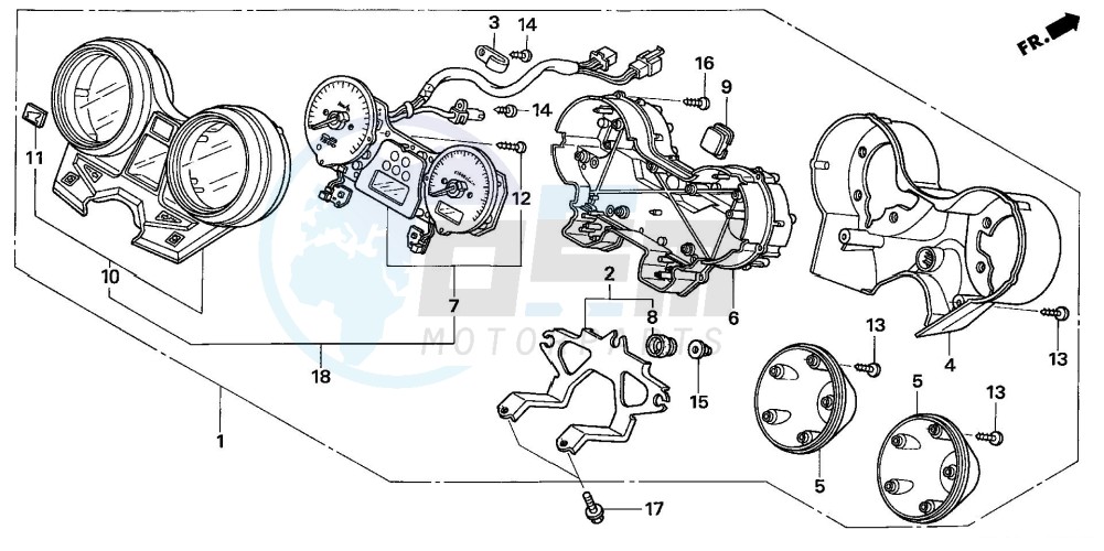 METER (CB1300/A/F/F1) blueprint