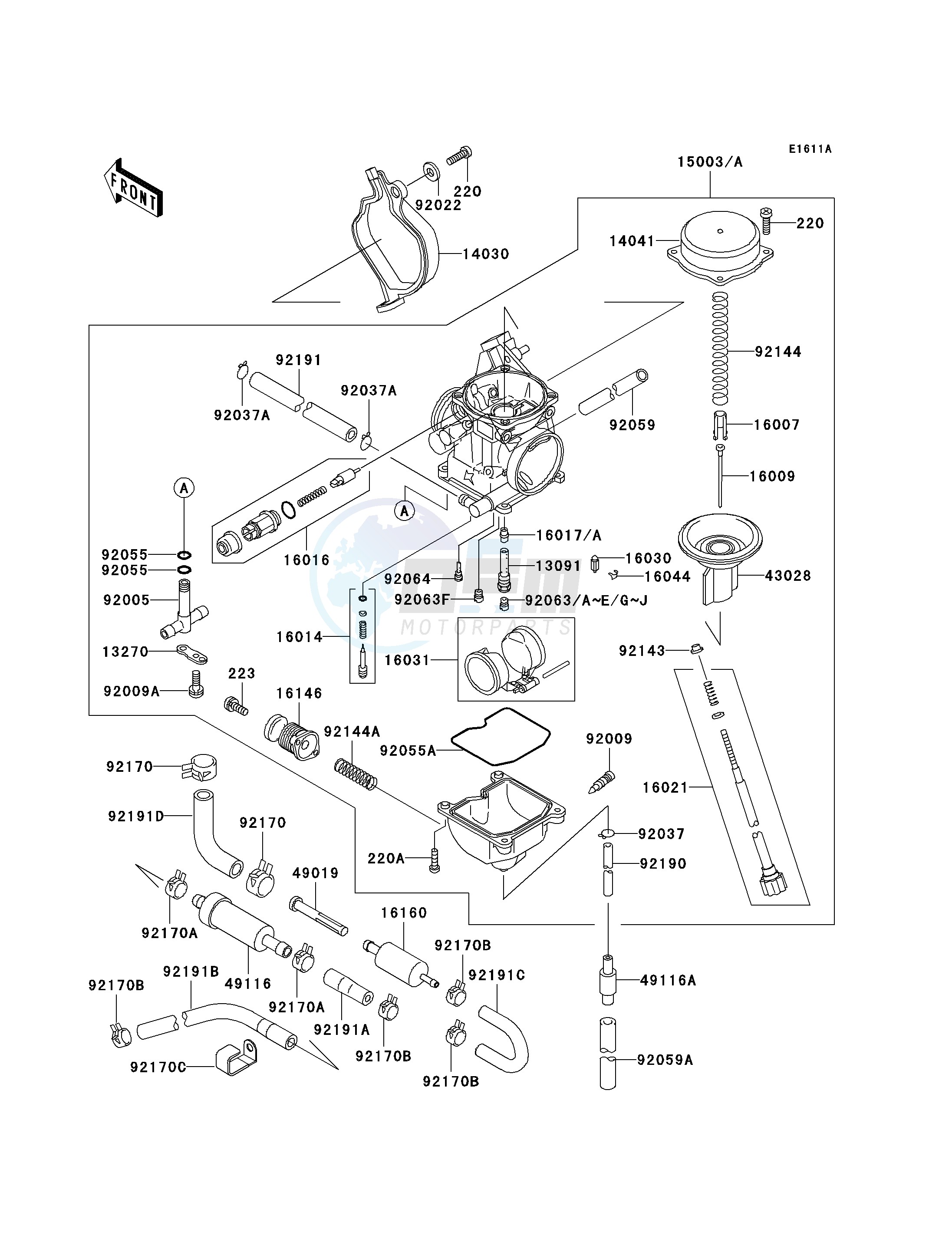 CARBURETOR -- VF400AE515523 - - - image