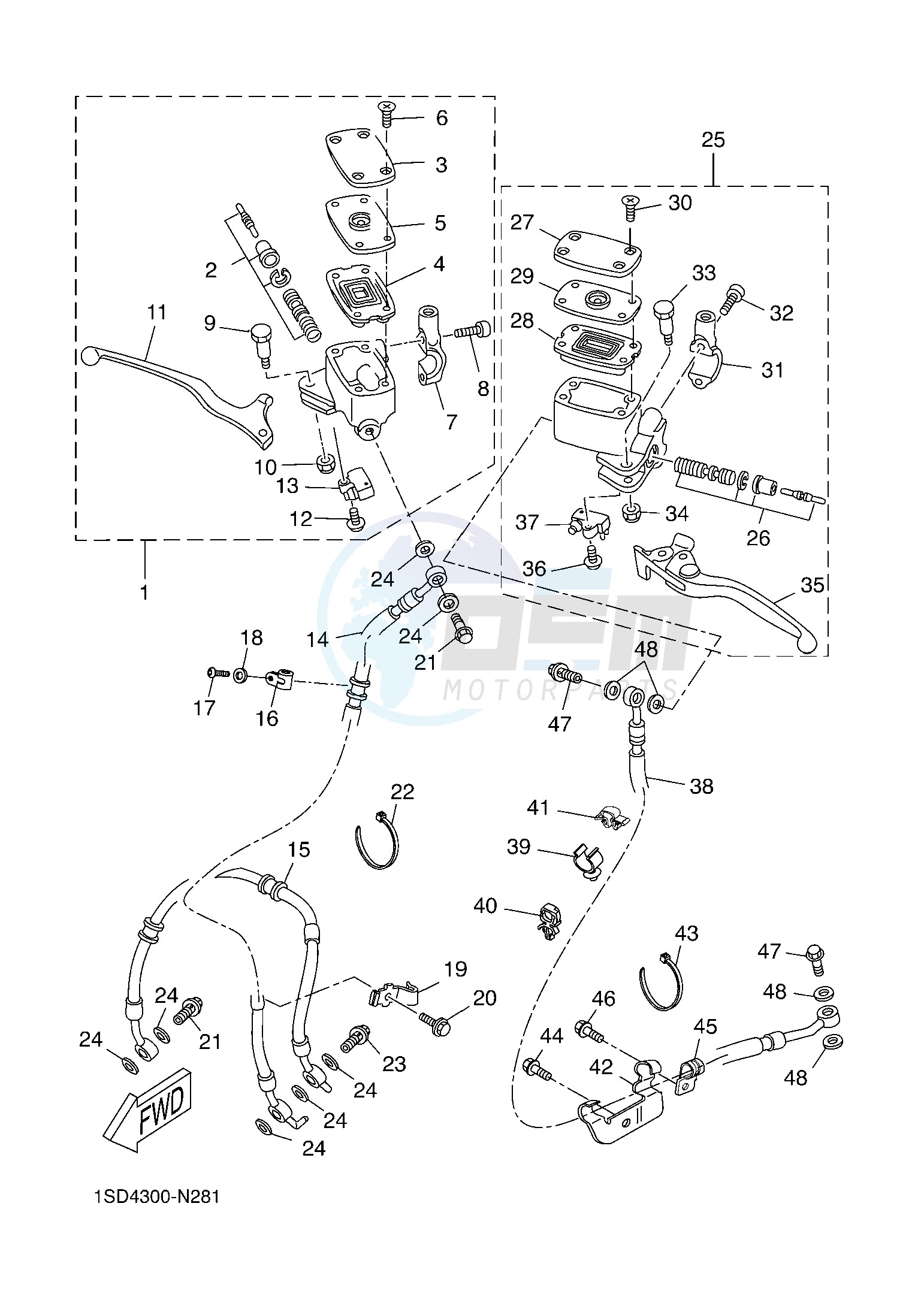 FRONT MASTER CYLINDER image