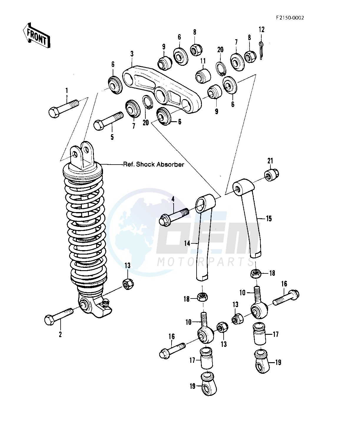 REAR SUSPENSION -- 81KDX250-B1- - image