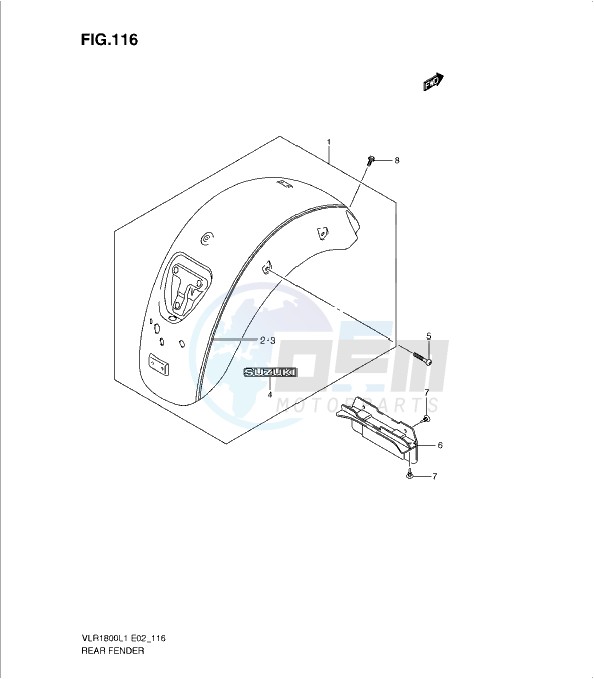 REAR FENDER (VLR1800TL1 E24) blueprint