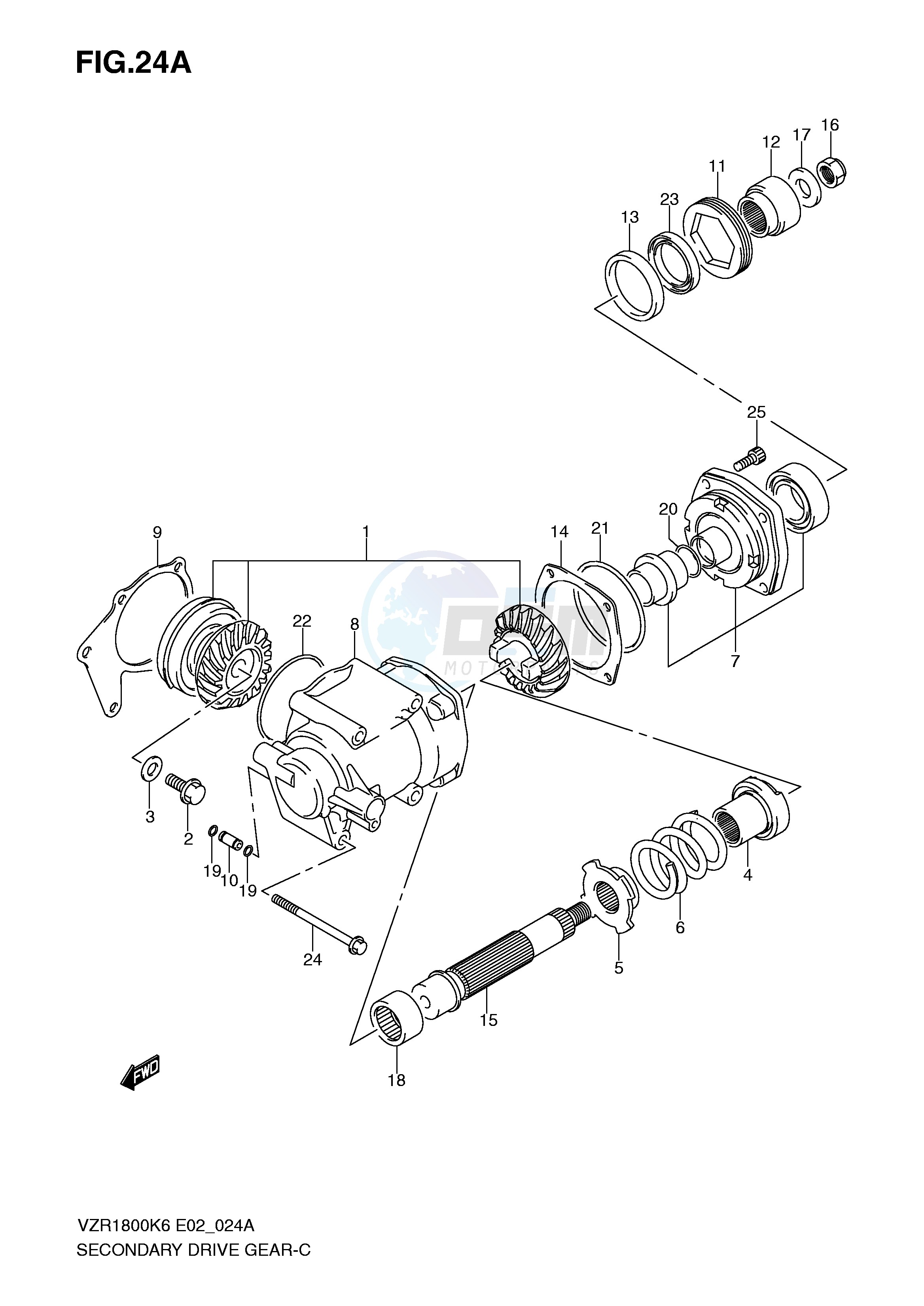 SECONDARY DRIVE GEAR (MODEL K8 K9) blueprint