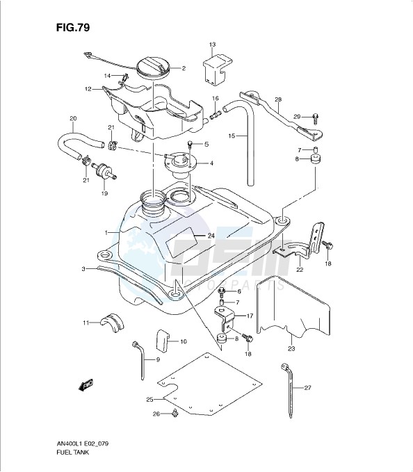 FUEL TANK (AN400L1 E2) image