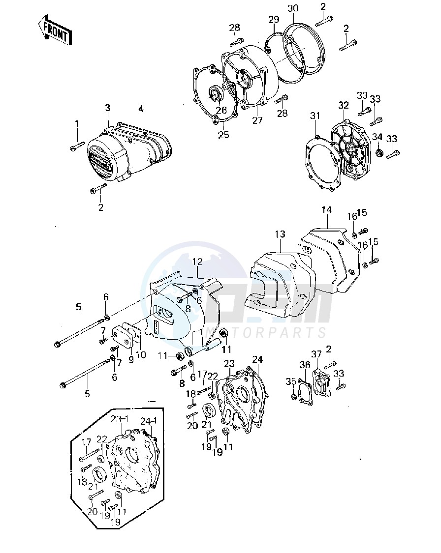 ENGINE COVERS -- 79-80 A3_A3A_A4- - blueprint